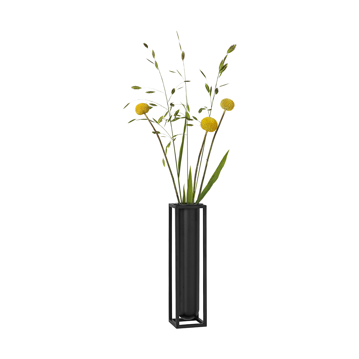 Kubus vase Flora - Black