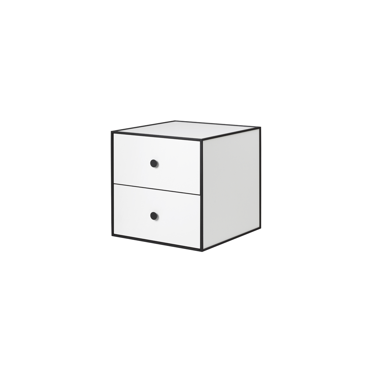 Frame 35 - 14x14x14/ White With 2 Drawers