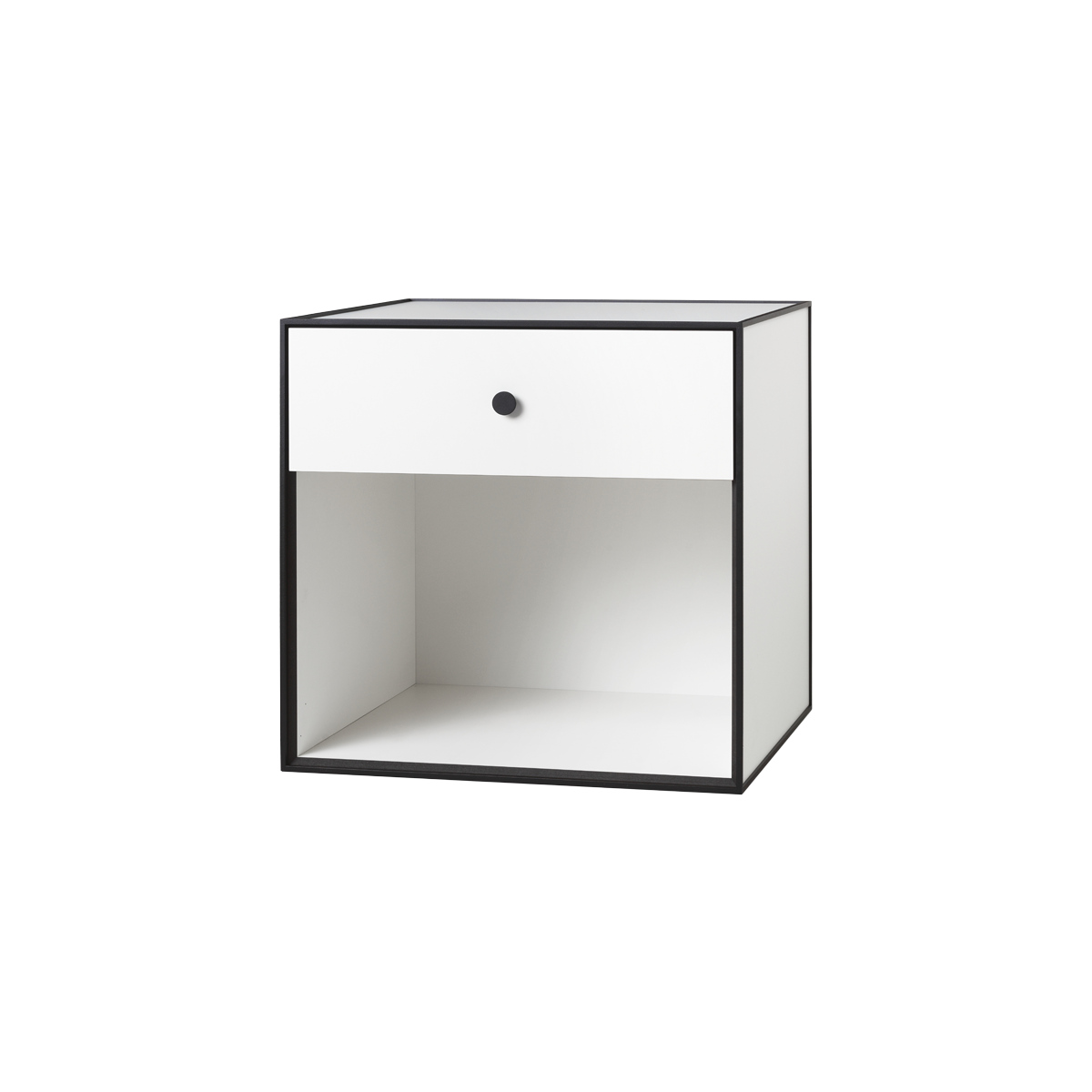 Frame 49 - 17x19x19/ White With 1 Drawer