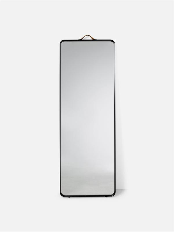 Bath Floor Mirror, Rectangular - Black