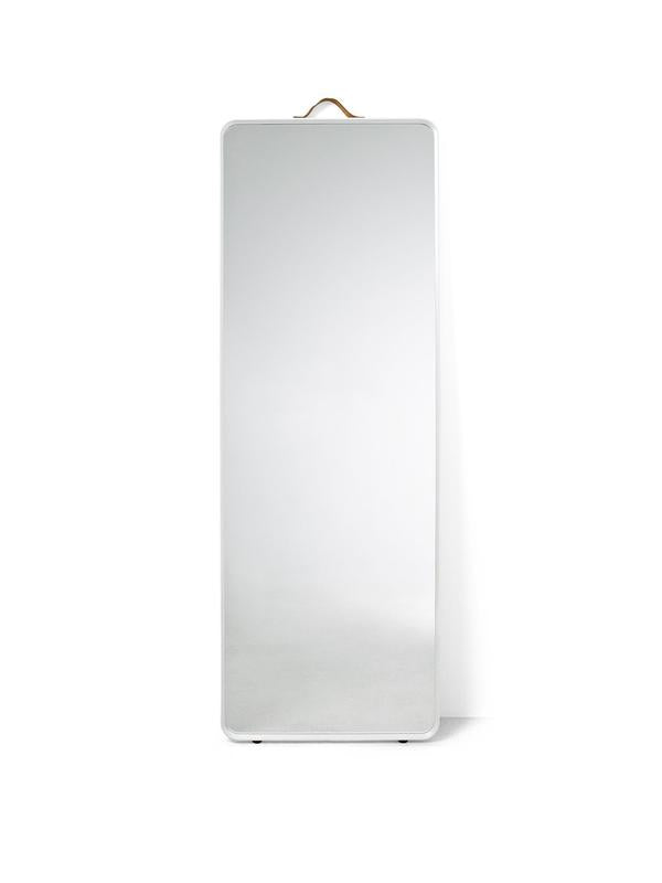 Bath Floor Mirror, Rectangular - White