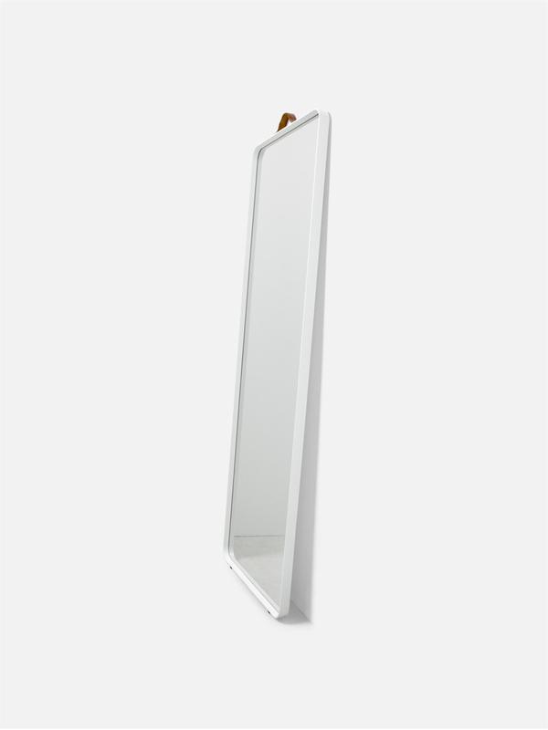 Bath Floor Mirror, Rectangular - White
