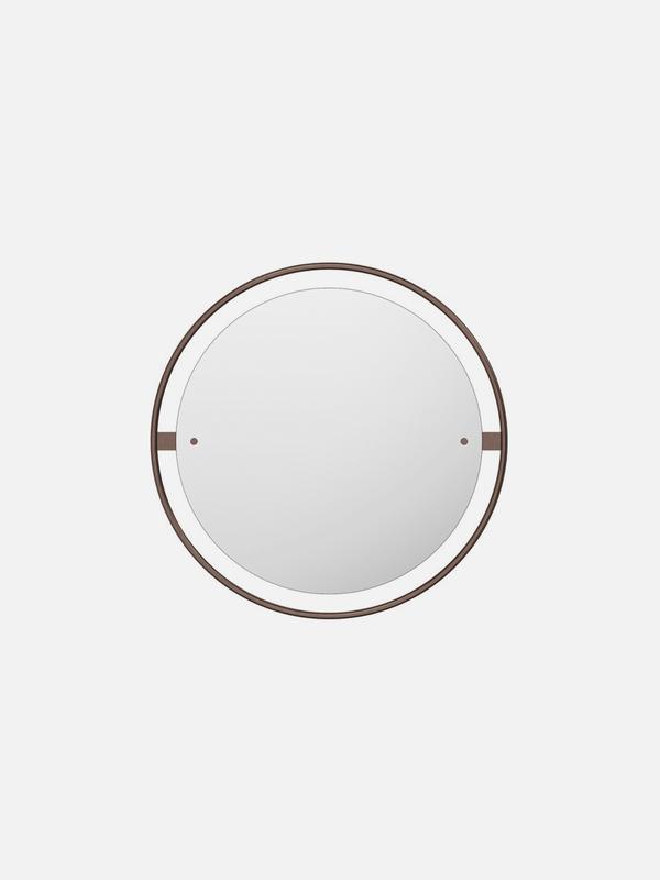 Nimbus Mirror, Round - Bronzed Brass