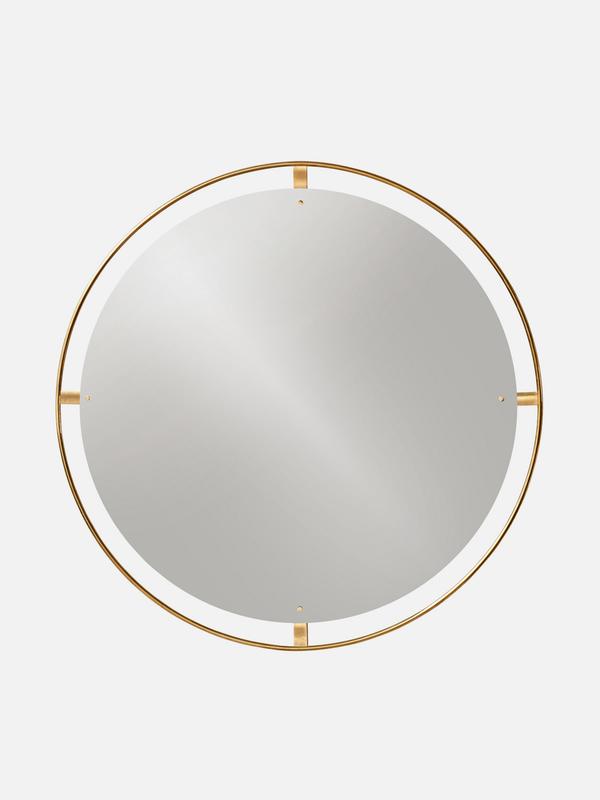 Nimbus Mirror, Round - Polished Brass