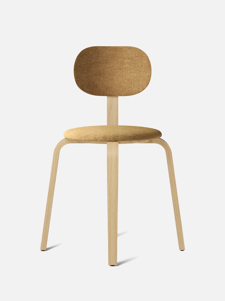 Afteroom Plus, Wooden Base Dining Chair, Upholstered