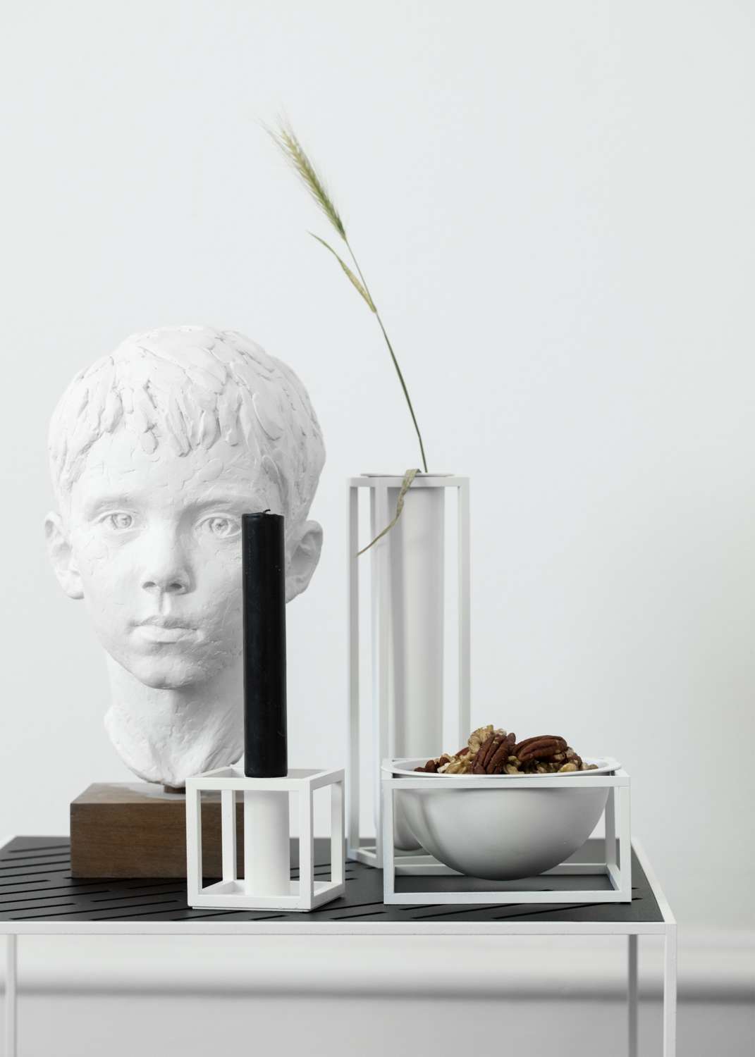 Kubus vase Flora - White