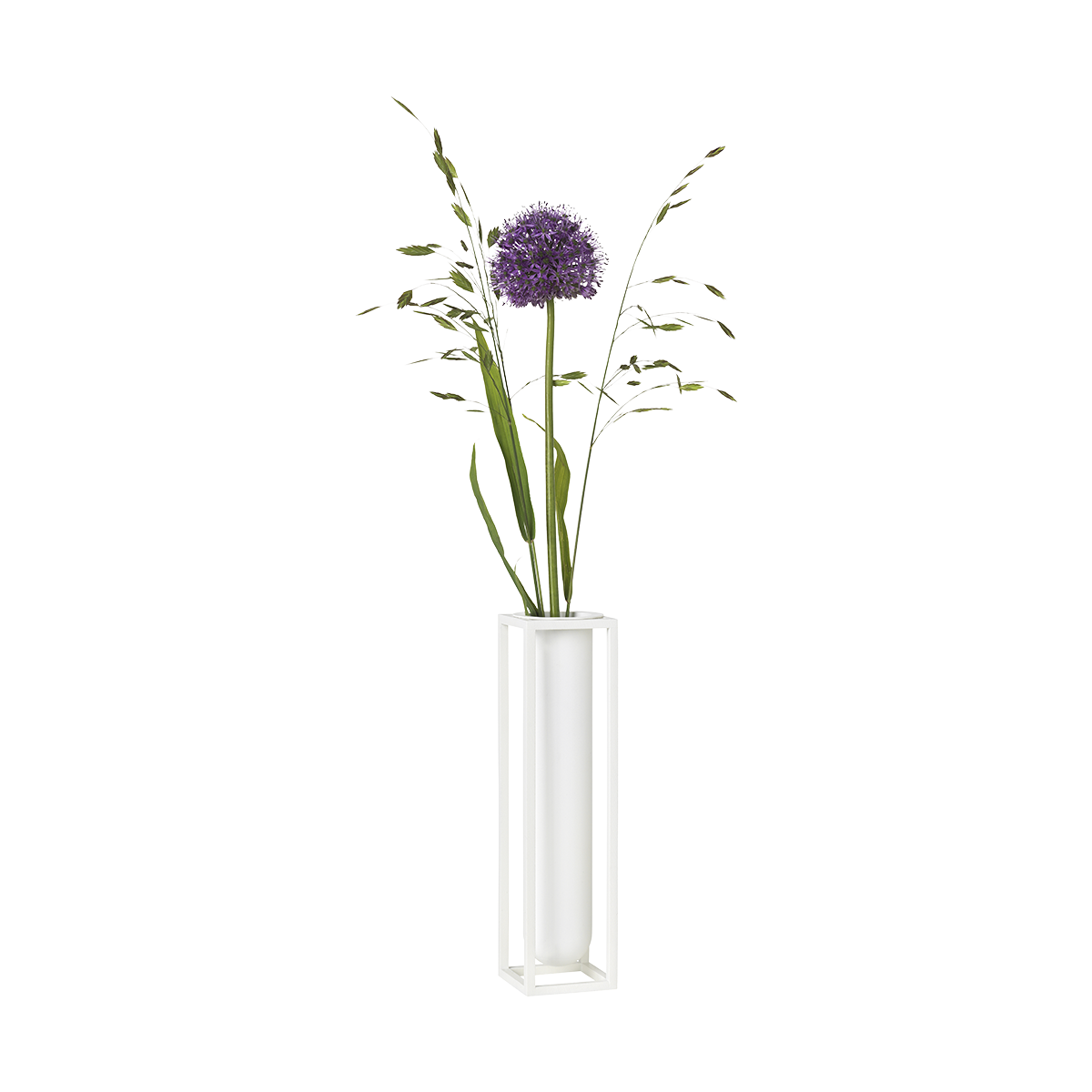 Kubus vase Flora - White