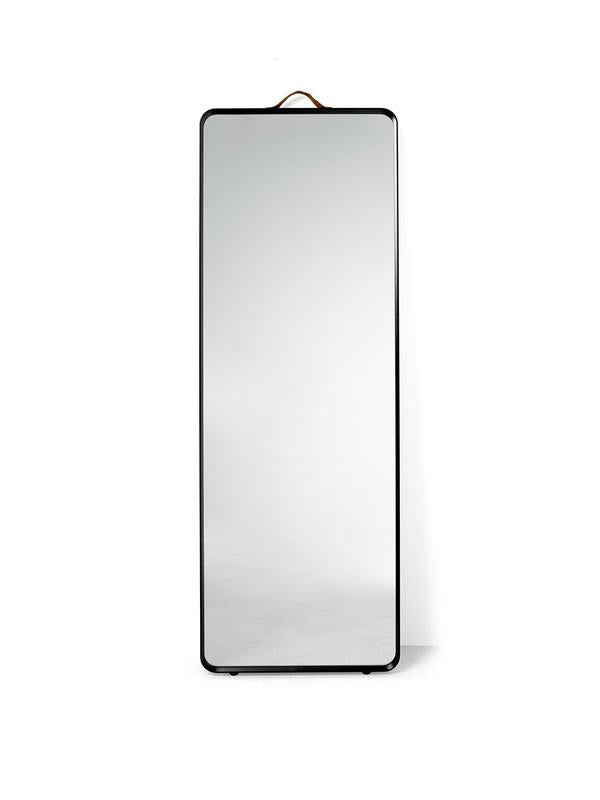 Bath Floor Mirror, Rectangular - Black