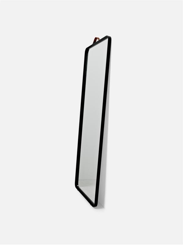 Bath Floor Mirror, Rectangular - Black