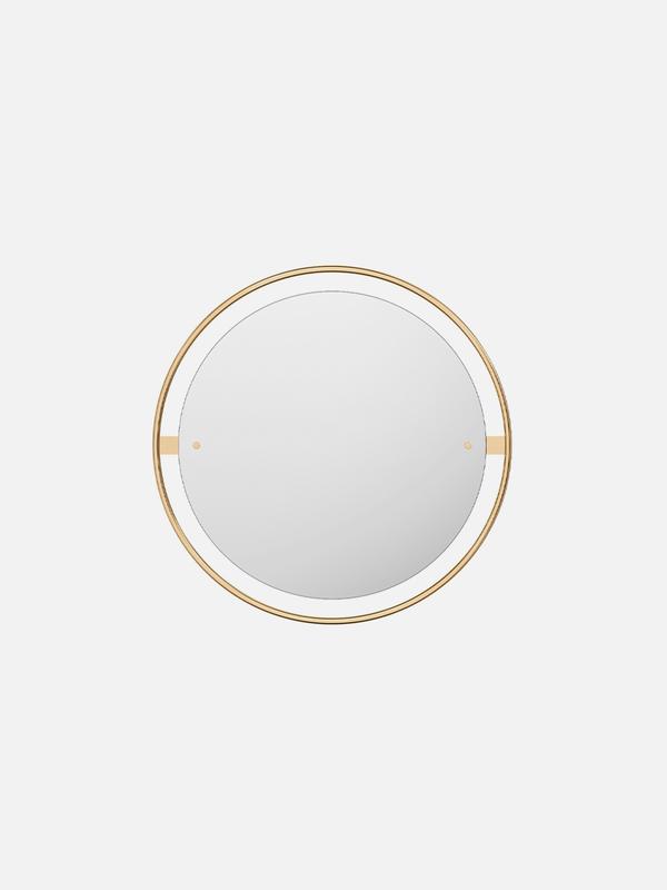 Nimbus Mirror, Round - Polished Brass