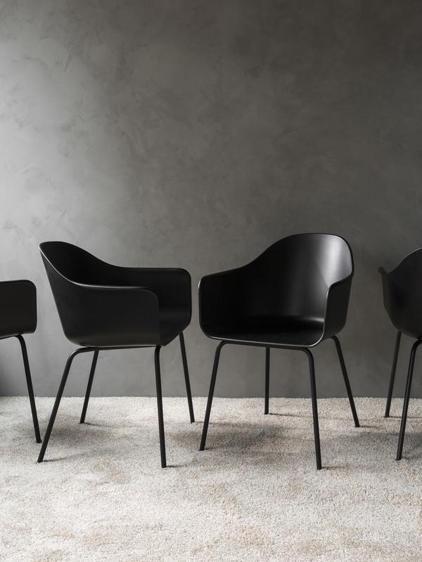 Harbour Arm Chair, Hard Shell - Black