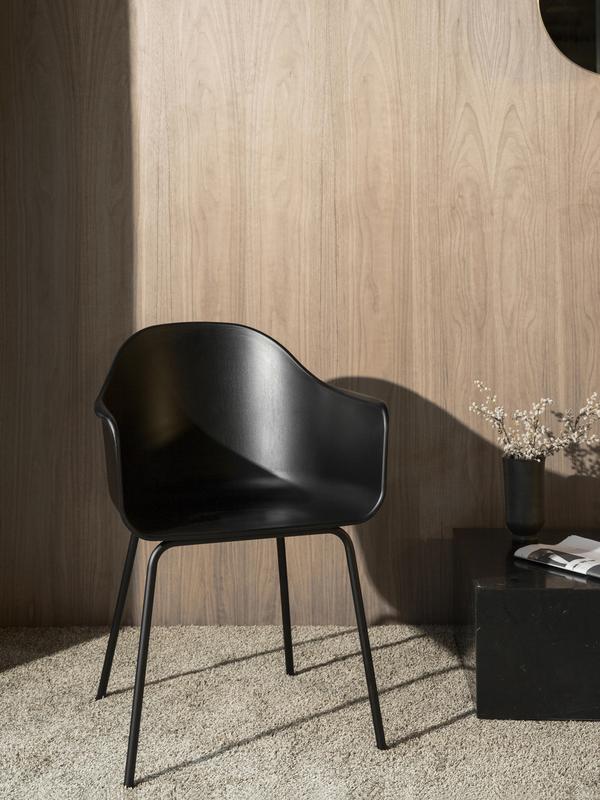 Harbour Arm Chair, Hard Shell - Black