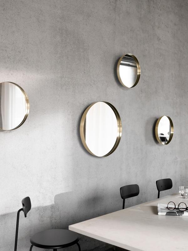 Darkly Mirror, Large, Brass