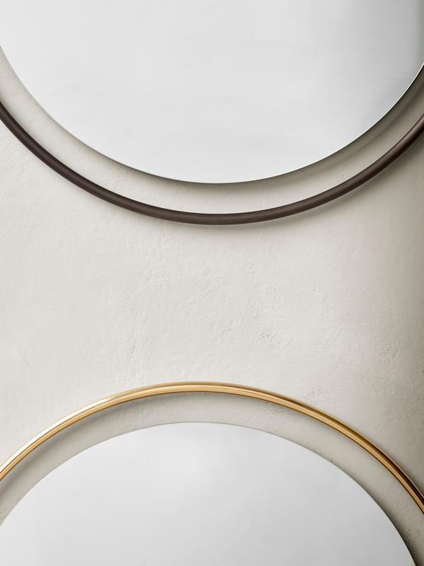 Nimbus Mirror, Round - Bronzed Brass