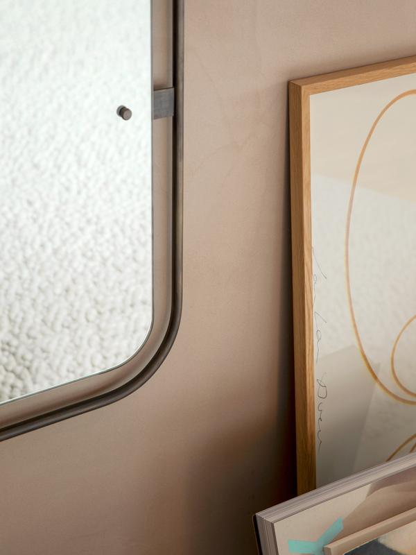 Nimbus Mirror, Rectangular - Bronzed Brass