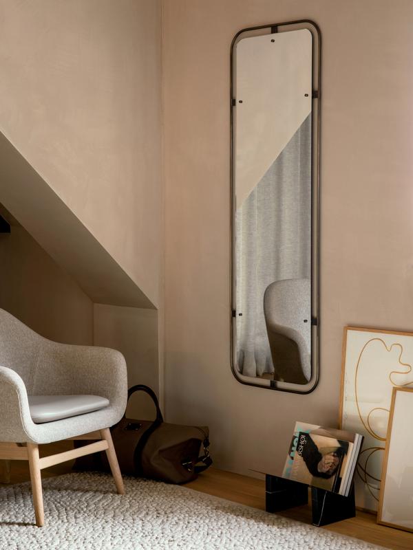 Nimbus Mirror, Rectangular - Bronzed Brass