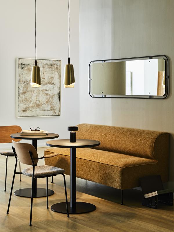 Nimbus Mirror, Rectangular - Bronzed Brass